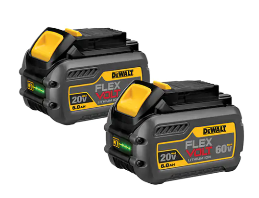 Dewalt DCB606-2 FlexVolt 20V/60V Max 6.0AH Battery (2 Pack)