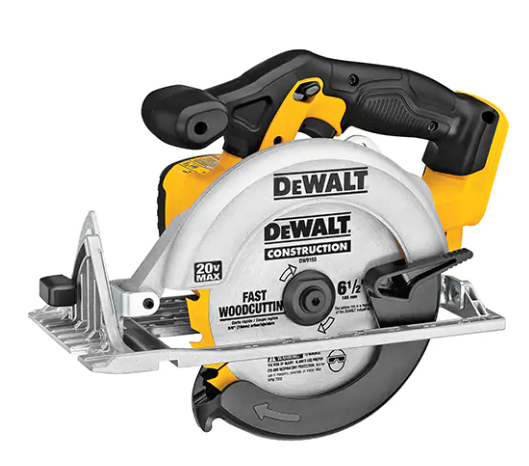Dewalt DCS391B Max Circular Saw (Tool Only), 6-1/2", 20 V