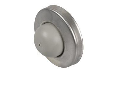 2-3/8" Diameter Commercial Wall Door Stop, Satin Chrome