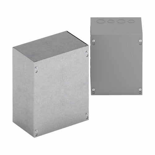 Eaton B-LINE 10104 SC Type 1 Screw Cover Enclosure With Knockouts, 10X10X4