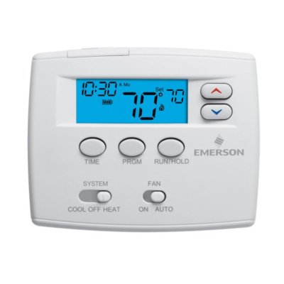 White Rodgers 1F80-0261 Blue Series Single Stage Programmable Thermostat, 1H/1C, 0-30 VAC