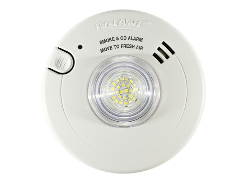 First Alert 1038871 LED Combination Smoke/CO Alarm & LED Strobe 120 VAC, Wire-in, 3-in-1