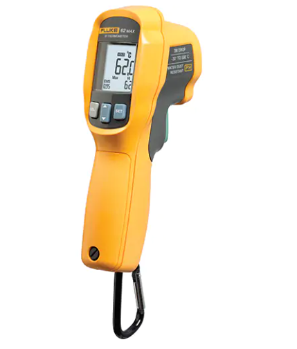 Fluke 62-MAX+ Infrared Thermometers, -22° - 1202° F ( -30° - 650° C ), 12:1, Adjustable Emissivity