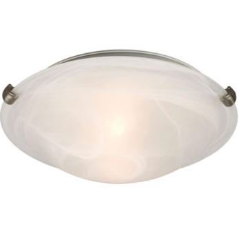 Galaxy Lighting 680112MB-PT Flush Mount, Pewter w/Marbled Glass