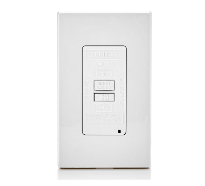 Leviton GFRBF-W Smart-Lock Pro GFCI Duplex Receptacle With Function Lighting 20 A, 5-20R White