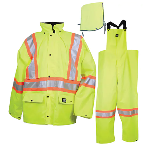 Helly Hansen Waverley Packable Storm Suits, Nylon, Large, High Visibility Lime-Yellow