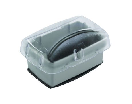 Intermatic WP3100C Weatherproof Cover 1-Unit, Receptacle, Rectangular 1 Outlets Clear, Gray