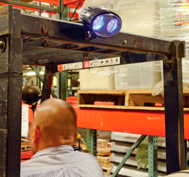 Global Industrial Forklift Pedestrian Safety LED Warning Spotlight, Blue