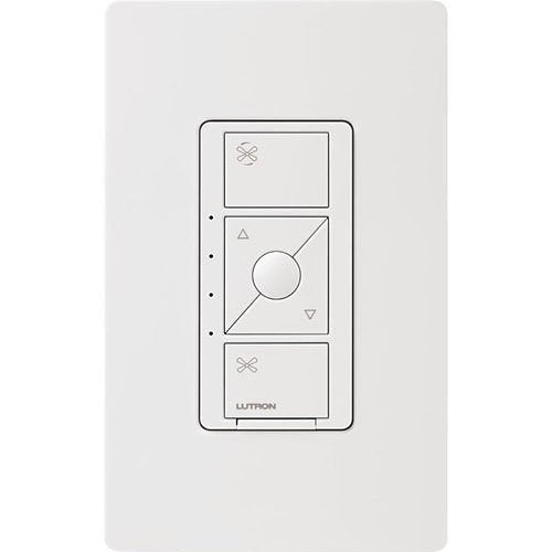 Lutron PD-FSQN-WH Caseta Wireless In-Wall Fan Control, 120V, White