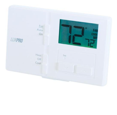LuxPro P111 Digital Non-Programmable Thermostat, White