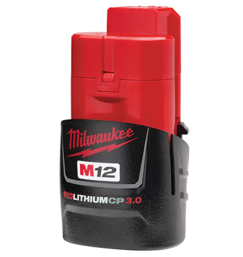 Milwaukee 48-11-2430 M12™ Redlithium™ 3.0 Compact Battery Pack, Lithium-Ion, 12 V, 3.0 Ah