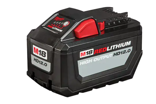 Milwaukee 48-11-1812 M18™ Redlithium™ High Output™ HD12.0 Battery Pack, Lithium-Ion, 18 V, 12 Ah