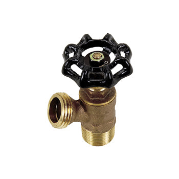 Male Garden Hose Thread To Male Pipe (NPT) Brass 45° Angle Valve