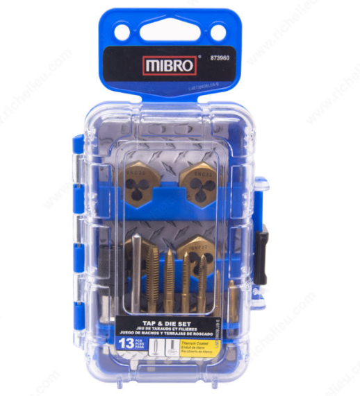 Mibro 873960BLUE Tap & Die Set, 13 Pieces