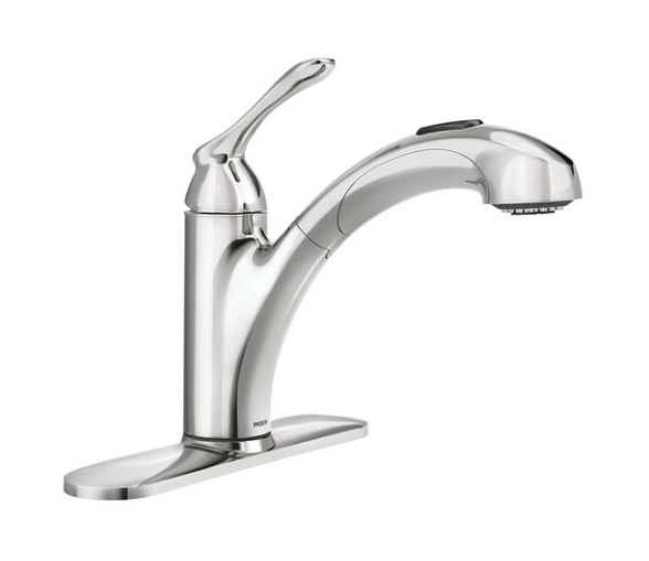 Moen 87017 Banbury Single Handle Lever Kitchen Sink Faucet, Chrome