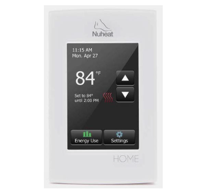 Nvent Thermal AC0056 Nu-heat Programmable Thermostat 120/240 VAC, 15 A High Gloss White Frame