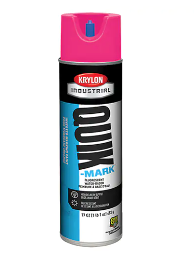 Krylon Industrial Quik-Mark™ Inverted Marking Paint, Pink, Aerosol Can (Minimum Order: 15)