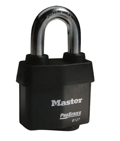Master Lock ProSeries® Weather Tough® Padlocks, Keyed Different, Laminated Steel, 2-5/8" Width (Min Ord: 3)