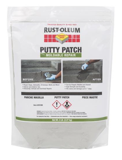 Rust-Oleum Concrete Saver® Putty Patch, 3 lb General Purpose Cement Based Patching Material