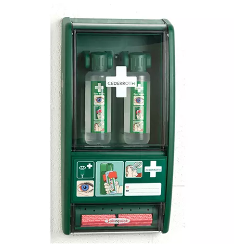 Safecross Cederroth Eye Wash/Salvequick® First Aid Stations, Class 1 Medical Device, Plastic Box