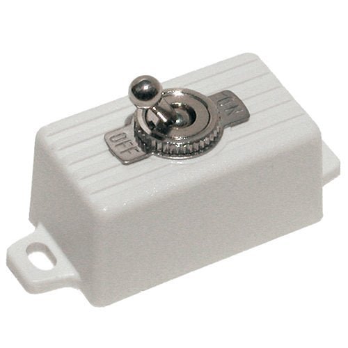 Seco-Larm SS-076Q/SW SPST Toggle Switch Rated 3A 125VDC, White