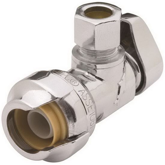 SharkBite 23037LFCA 1/2 in. x 3/8 in. Compression DZR Brass Angle Stop Valve
