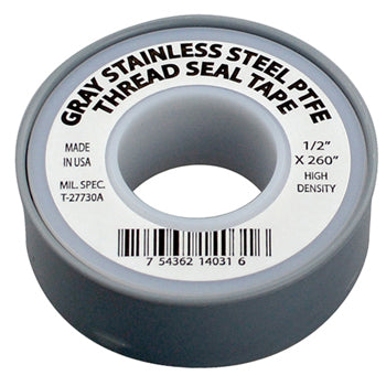 1/2" Wide Stainless Steel Teflon® Tape