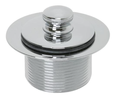 Lift And Turn Drain Assembly Large Strainer, 3/8" Post, 1-7/8" Diameter x 11-1/2 Threads Per Inch, Chrome Plated Brass