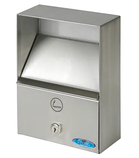 Smoking Receptacles, Wall-Mount, Stainless Steel, 1 Litres Capacity, 9" Height