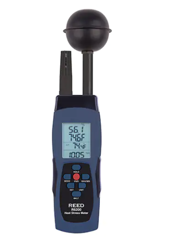 Reed Instruments R6200 Wet-Bulb Globe Temperature (WBGT) Heat Stress Meter