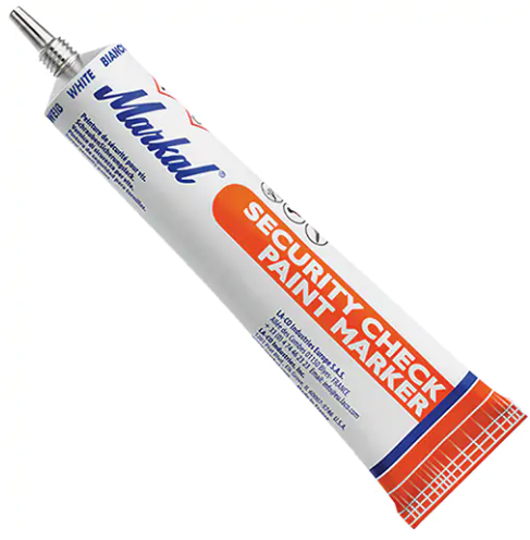 Markal Security Check Paint Marker, Tube, White (Min Ord: 12)