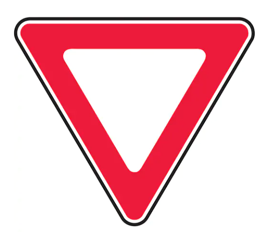 Accuform Signs Yield Sign, 30" x 30", Aluminum, Pictogram