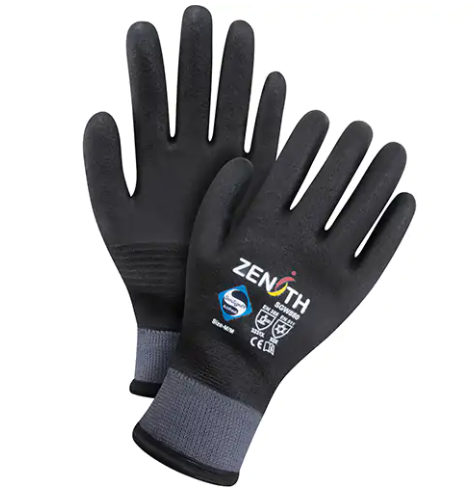ZX-30° Premium Coated Gloves, X-Large, Foam PVC Coating, 15 Gauge, Nylon Shell (Min Ord: 10)